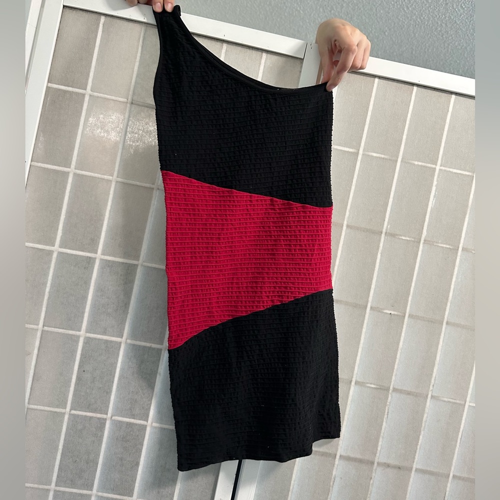 BEBE black and red mini dress size S